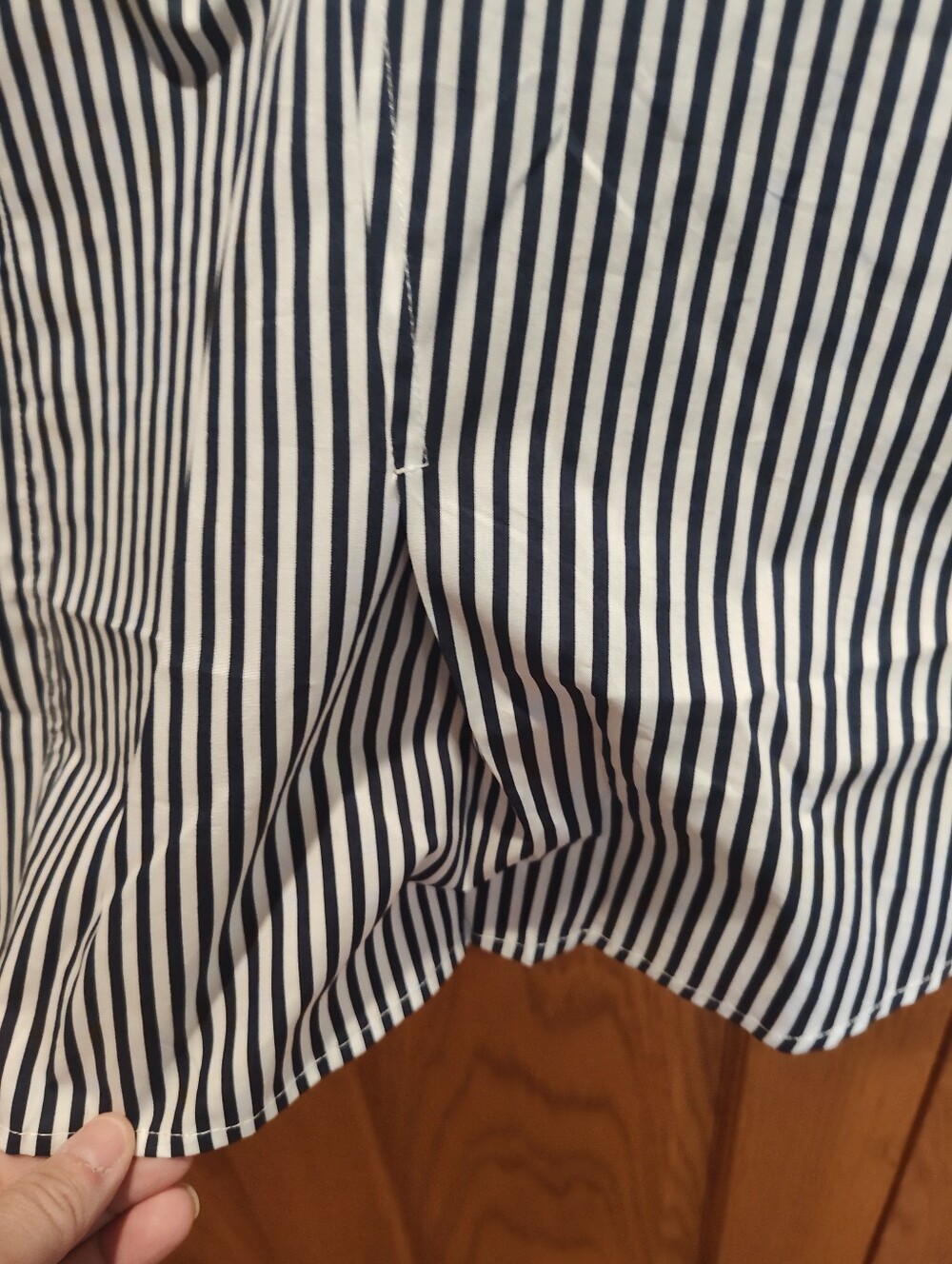 Future Collective Barrel Sleeve Striped Button-Down Shirt, Pleated - Picture 9 of 12
